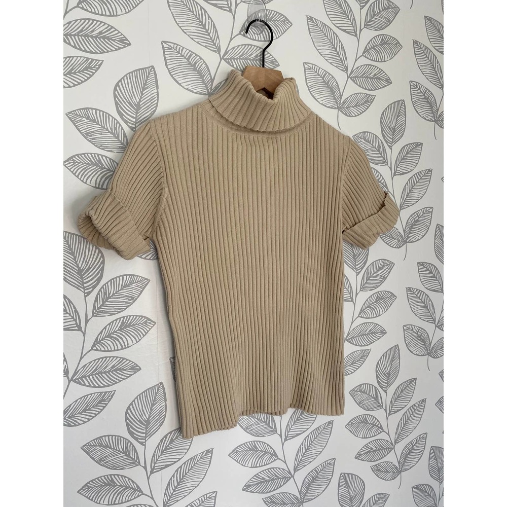 Gloria Vanderbilt Cream 100% CottonTurtleneck, Size S